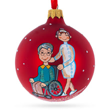 Load image into Gallery viewer, Caregiver Glass Ball Christmas Ornament 3.25 Inches