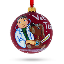 Load image into Gallery viewer, Veterinarian Technician Glass Ball Christmas Ornament 3.25 Inches