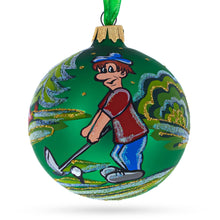 Load image into Gallery viewer, Golf Player Glass Ball Christmas Ornament 3.25 Inches