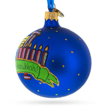 Load image into Gallery viewer, Happy Hanukkah Jewish Celebration Glass Ball Ornament 3.25 Inches