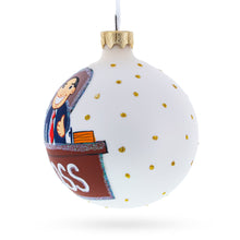 Load image into Gallery viewer, Cheerful Leader Glass Ball Boss Christmas Ornament 3.25 Inches