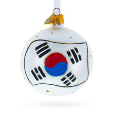 Load image into Gallery viewer, Flag of South Korea Glass Ball Christmas Ornament 3.25 Inches
