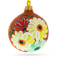 Load image into Gallery viewer, Gerbera Daisies Glass Ball Christmas Ornament 3.25 Inches