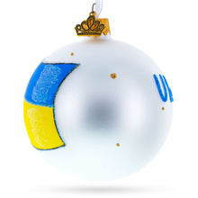 Load image into Gallery viewer, Flag of Ukraine Glass Ball Christmas Ornament 3.25 Inches