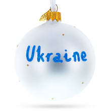 Load image into Gallery viewer, Flag of Ukraine Glass Ball Christmas Ornament 3.25 Inches
