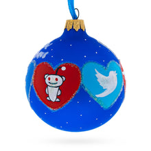 Load image into Gallery viewer, Social Networks Glass Ball Christmas Ornament 3.25 Inches