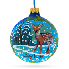Load image into Gallery viewer, Deer in the Woods Glass Ball Christmas Ornament 3.25 Inches