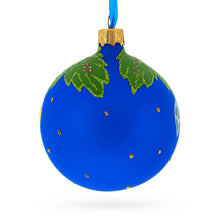 Load image into Gallery viewer, Hen Decorating the Tree Glass Christmas Ornament 3.25 Inches