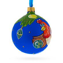 Load image into Gallery viewer, Hen Decorating the Tree Glass Christmas Ornament 3.25 Inches