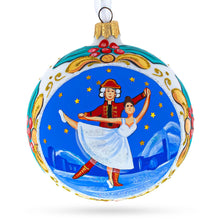 Load image into Gallery viewer, Ballet Dancers Glass Ball Christmas Ornament 4 Inches