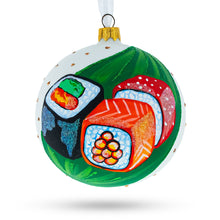 Load image into Gallery viewer, Sushi Lover Glass Ball Christmas Ornament 4 Inches