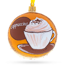 Load image into Gallery viewer, Passionate Cappuccino Lover Glass Ball Christmas Ornament 4 Inches
