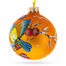 Load image into Gallery viewer, Yellow Birds on Branch Glass Ball Christmas Ornament 3.25 Inches