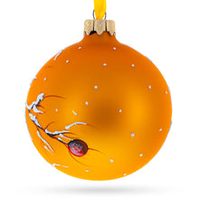Load image into Gallery viewer, Yellow Birds on Branch Glass Ball Christmas Ornament 3.25 Inches