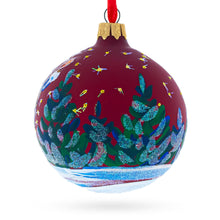 Load image into Gallery viewer, Hedgehog Serenading with Cello Glass Ball Christmas Ornament 3.25 Inches