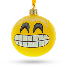 Load image into Gallery viewer, The Grin Facial Expressions Glass Ball Christmas Ornament 3.25 Inches