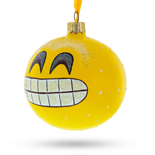 Load image into Gallery viewer, The Grin Facial Expressions Glass Ball Christmas Ornament 3.25 Inches