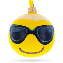 Load image into Gallery viewer, Cool Sunglasses Facial Expressions Glass Ball Christmas Ornament 3.25 Inches