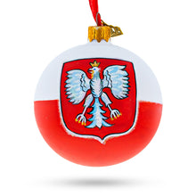 Load image into Gallery viewer, Poland Coat of Arms Glass Ball Christmas Ornament 3.25 Inches