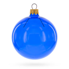 Load image into Gallery viewer, Set of 6 Translucent Glossy Blue Glass Ball Christmas Ornaments 3.25 Inches