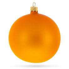 Load image into Gallery viewer, Set of 4 Matte Orange Glass Ball Christmas Ornaments 4 Inches