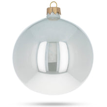 Load image into Gallery viewer, Set of 4 Glossy White Glass Ball Christmas Ornaments 4 Inches