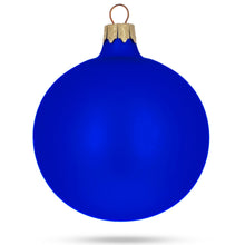 Load image into Gallery viewer, Set of 6 Blue Matte Glass Ball Christmas Ornaments 3.25 Inches