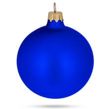 Load image into Gallery viewer, Set of 6 Blue Matte Glass Ball Christmas Ornaments 3.25 Inches