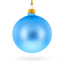 Load image into Gallery viewer, Set of 6 Matte Light Blue Glass Ball Christmas Ornaments 3.25 Inches