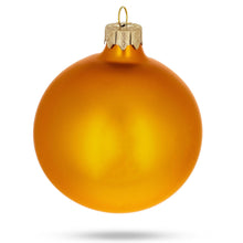 Load image into Gallery viewer, Set of 6 Matte Gold Glass Ball Christmas Ornaments 3.25 Inches