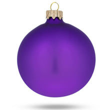 Load image into Gallery viewer, Set of 6 Purple Matte Glass Ball Christmas Ornaments 3.25 Inches