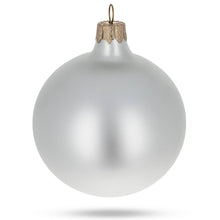 Load image into Gallery viewer, Set of 6 Matte White Glass Ball Christmas Ornaments 3.25 Inches