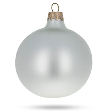 Load image into Gallery viewer, Set of 6 Matte White Glass Ball Christmas Ornaments 3.25 Inches