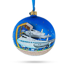 Load image into Gallery viewer, Space Center, Houston, Texas, USA Glass Ball Christmas Ornament 4 Inches