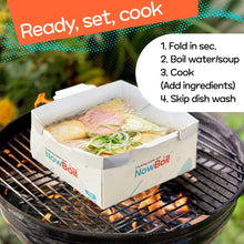 Load image into Gallery viewer, KN FLAX Paper Ramen Cooker &amp; Portable Camping Pot for 2 Person (12 packs with 24 side dishes)