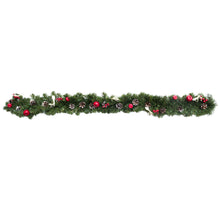 Load image into Gallery viewer, Ukrainian Christmas Garland w. Straw Bows, Apples &amp; Pine Cones 59 Inches