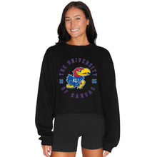 Load image into Gallery viewer, Kansas Jayhawks Black Crewneck