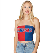 Load image into Gallery viewer, Kansas Jayhawks Two Tone Tube Top