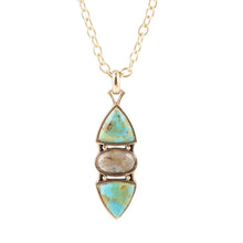 Load image into Gallery viewer, Labradorite and Turquoise Pendant Necklace