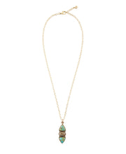 Load image into Gallery viewer, Labradorite and Turquoise Pendant Necklace