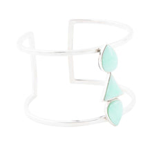 Load image into Gallery viewer, Lahana Green Chrysoprase Sterling Silver Statement Cuff Bracelet