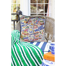 Load image into Gallery viewer, Lake Michigan Hand-Embroidered Pillow