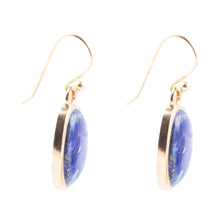 Load image into Gallery viewer, Lapis and Bronze Earrings