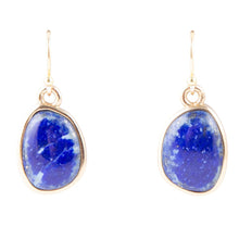 Load image into Gallery viewer, Lapis and Bronze Earrings
