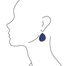 Load image into Gallery viewer, Lapis Slab Drop Earrings