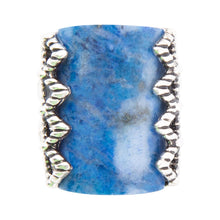 Load image into Gallery viewer, Blue Lapis Slice and Sterling Silver Ring
