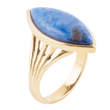Load image into Gallery viewer, Blue Lapis Golden Spark Ring