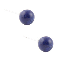 Load image into Gallery viewer, Blue Lapis Sterling Silver Stud Earrings