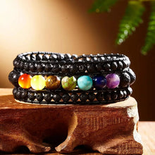 Load image into Gallery viewer, 7 Chakras Balancing Cuff Bracelet