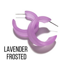 Load image into Gallery viewer, Wide Classic Frosted Hoop Earrings - Clara